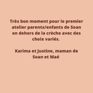 avis atelier enfant parent Karima