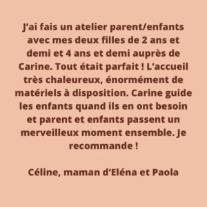 avis atelier enfant parent céline