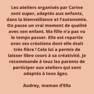 avis atelier enfant parent audrey